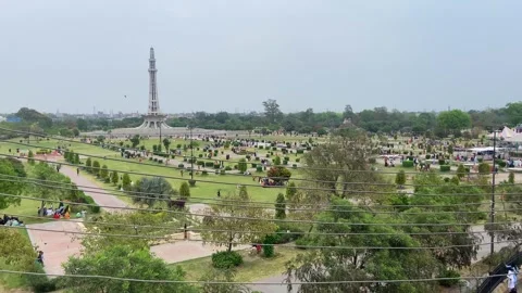 Train of passenger is moving in Lahore on April 14, 2024 Stock-Footage 273068683