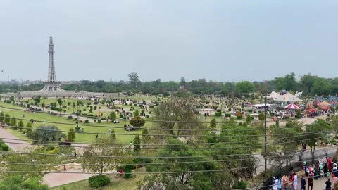 Train of passenger is moving in Lahore on April 14, 2024 Stock-Footage 273069067