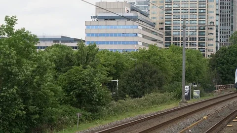 Train with passengers passing with high speed Stock Footage 110010022