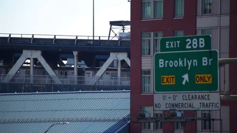 Train Passes Through Brooklyn Stock Footage 79330676