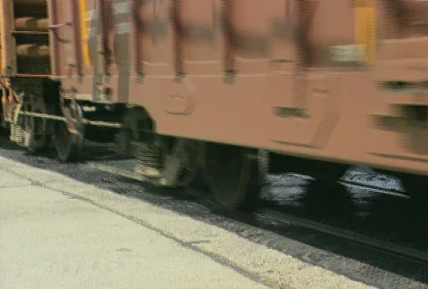 Train Passes Through City 4 Stock Footage