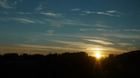 The Train passes through the Prairies at Sunset Stock Footage 92651392