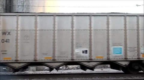 Train passing 7 seconds steady Stock Footage