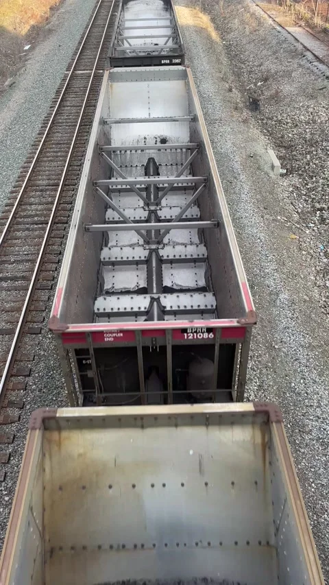 Train passing, above view shot Stock Footage 202052236