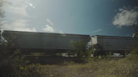 Train Passing Close Up Stock Footage 252384203