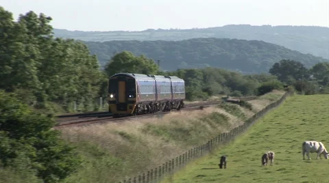 Train passing Cogload Junction Video stock 45599578