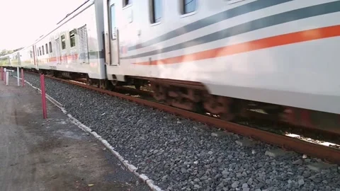 The train is passing fast Stock Footage 229703203