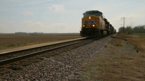 Train Passing by Stock Footage 679794