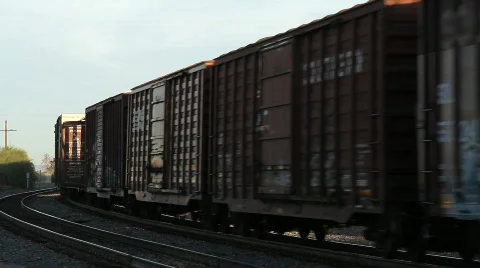 Train passing by Stock Footage 708534