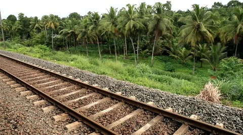 The train passing Stock Footage 770156