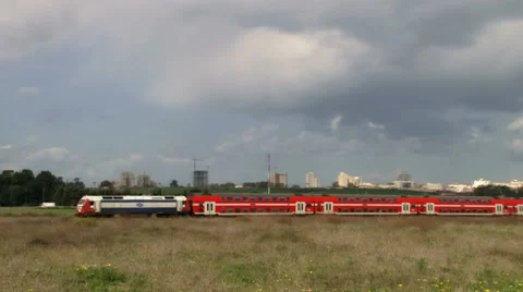 Train passing by Stock Footage 20512734