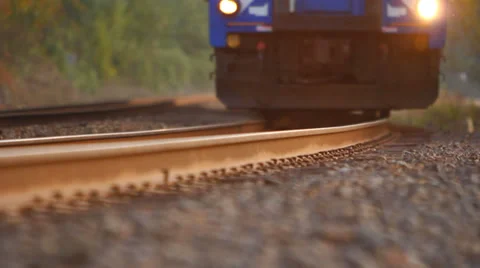 Train Passing By Stock Footage 32141547