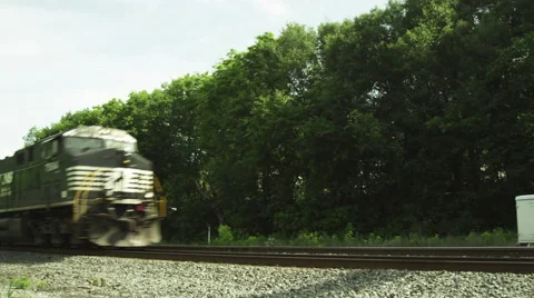 TRAIN PASSING BY Stock Footage 56554023