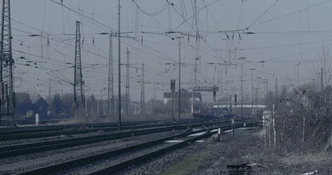 Train passing by Stock Footage 85706374