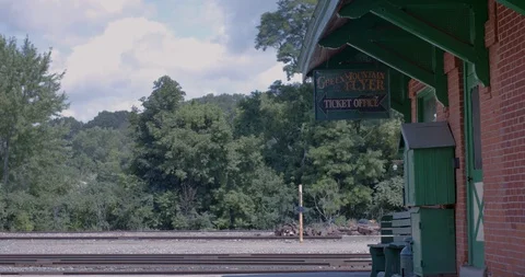 Train Passing by Stock Footage 128071572