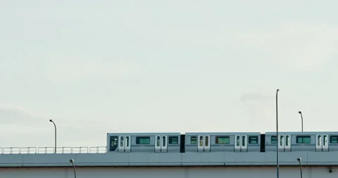 Train passing Stock Footage 130742742