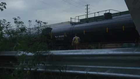 Train passing. Stock Footage 157947738