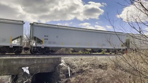 Train Passing By Stock Footage 227074197