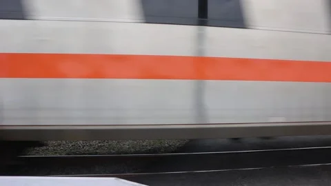 Train passing at high speed good for background Stock Footage 296355114