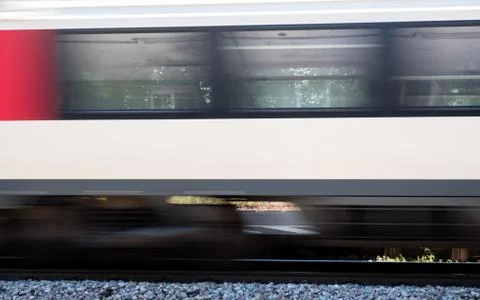 Train passing at high speed Stock Photos