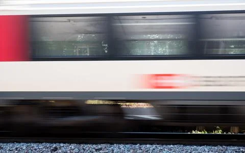 Train passing at high speed Stock Photos