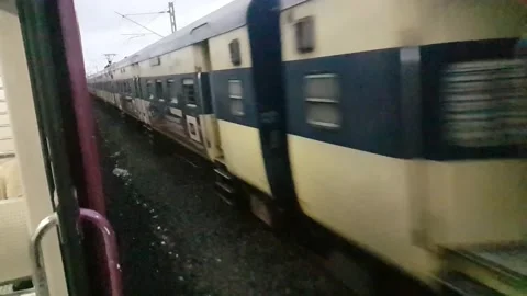TRAIN PASSING IN ODISHA Stock Footage 209975695