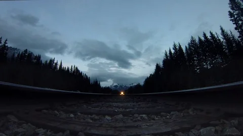 Train passing over the camera Stock Footage 72258197