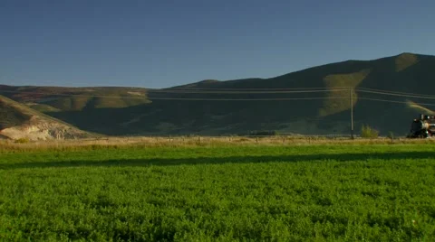 Train passing on railroad Video stock 55315316