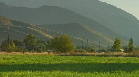 Train passing on railroad Stock Footage 55315966