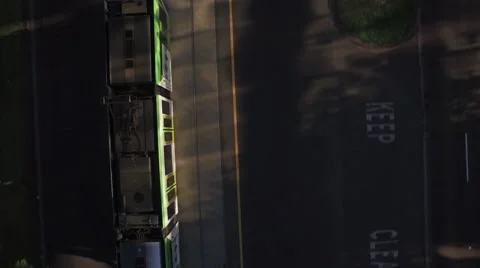 Train passing through city Stock-Footage 67026917