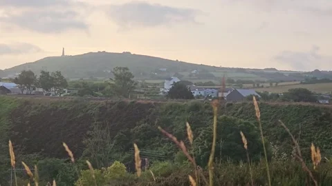 Train passing through dolcoath mine camborne Video stock 244522926