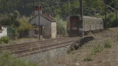 Train passing through Stock Footage 235721684