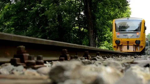 Train passing through the forest 스톡 동영상 42187914