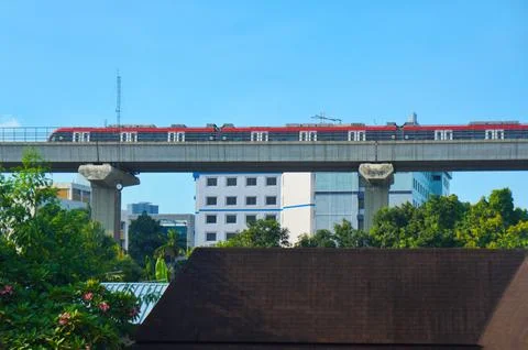 The train passing through Foto stock