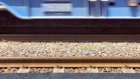 A train passing through a platform Stock Footage 311575896
