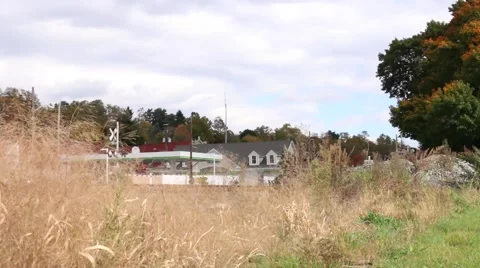Train Passing Through Town (3 of 3) Stock Footage 43785519