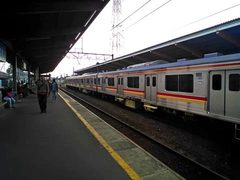 Train passing at the train station 写真素材