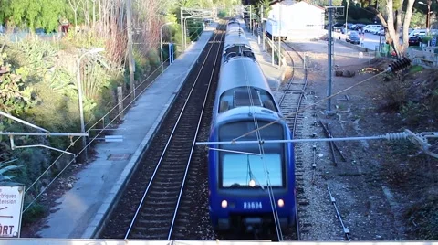Train Passing Under Bridge Stock-Footage 60020673