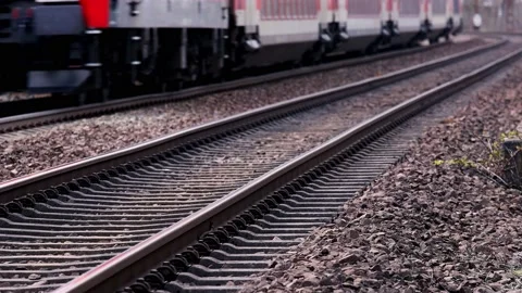A train is passing by very close Stock-Footage 152465954