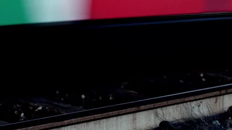 Train passing wheels closeup 스톡 동영상 277163712