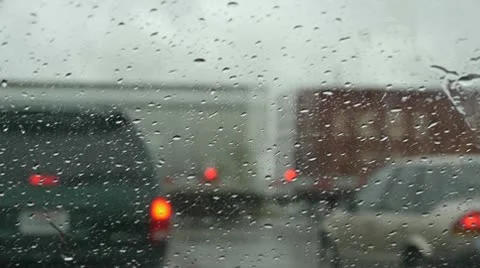 Train passing, windshield pov Vídeo Stock 10769063