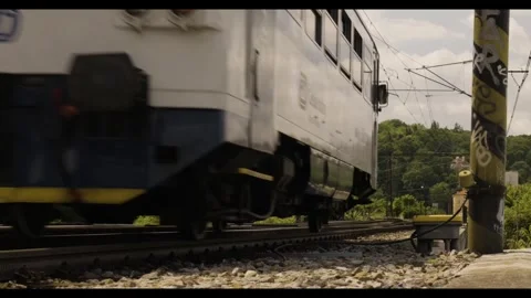 Train pathway train engine Video stock 273698150