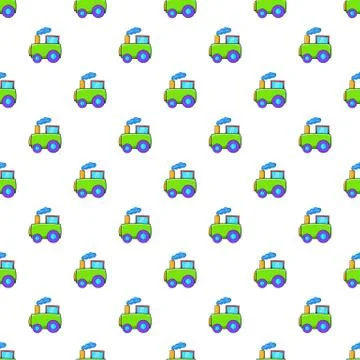 Train pattern, cartoon style Stock Illustration