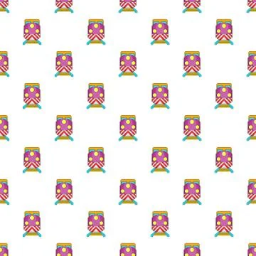 Train pattern, cartoon style Stock Illustration