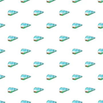 Train pattern, cartoon style Stock Illustration