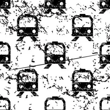 Train pattern, grunge, monochrome Stock Illustration