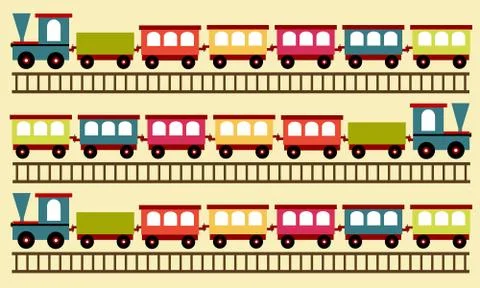 Train pattern Stock Illustration