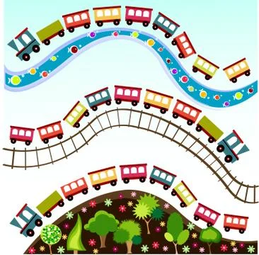 Train pattern Stock Illustration