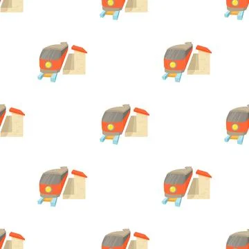 Train pattern seamless vector Illustrazione stock