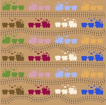 Train pattern vector Stock Illustration